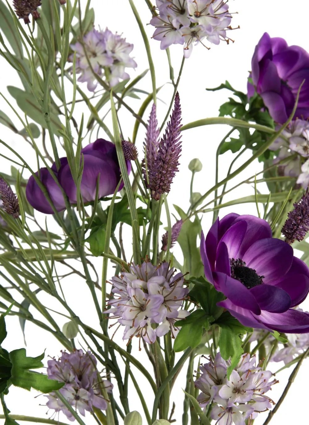 COCOmaison Kunstbloemen En -Planten>Anemone Spray H75cm kunstbloem - Paars