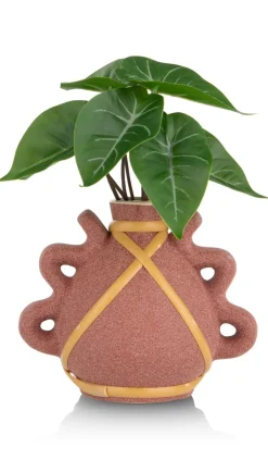 COCOmaison Kunstbloemen En -Planten>Anthurium Mini Bush H13cm kunstbloem - Groen