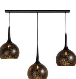 COCOmaison Hanglampen>Arjen hanglamp 3*E27 - Zwart/Goud