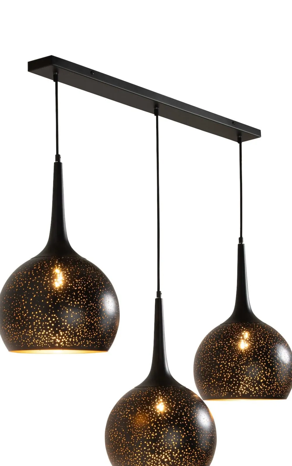 COCOmaison Hanglampen>Arjen hanglamp 3*E27 - Zwart/Goud