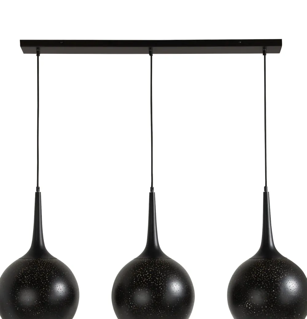 COCOmaison Hanglampen>Arjen hanglamp 3*E27 - Zwart/Goud