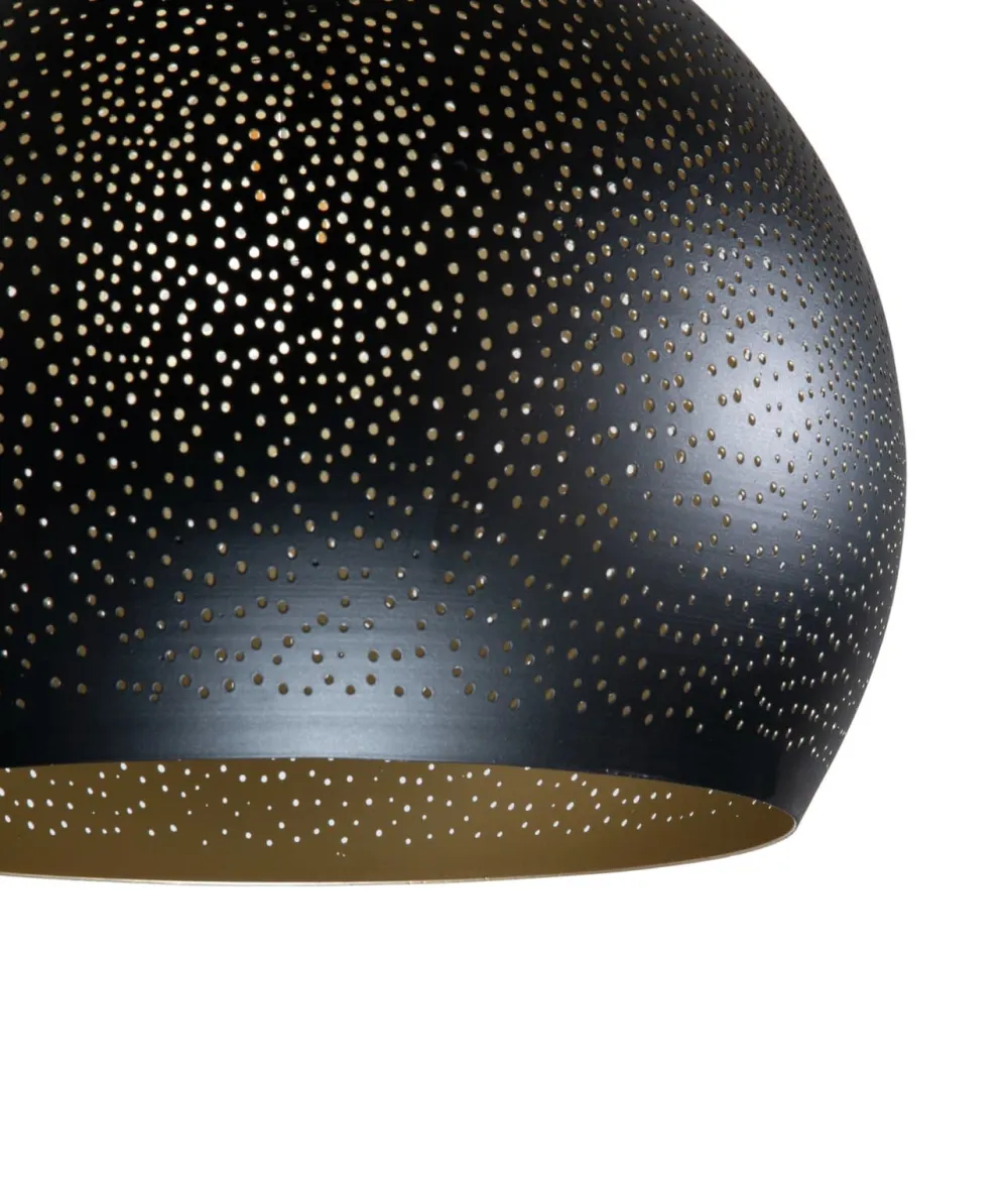 COCOmaison Hanglampen>Arjen hanglamp 5*E27 - Zwart/Goud