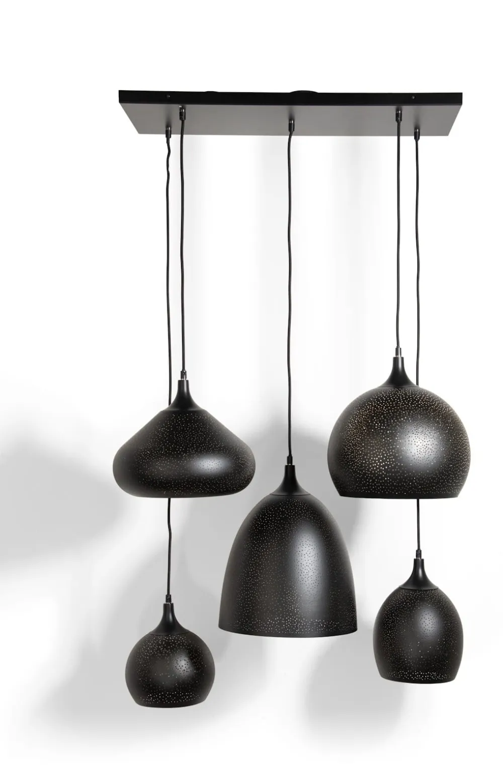 COCOmaison Hanglampen>Arjen hanglamp 5*E27 - Zwart/Goud