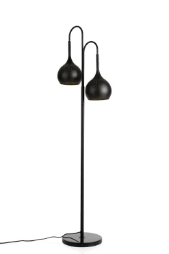 COCOmaison Vloerlampen>Arjen vloerlamp 2*E27 - Zwart/Goud