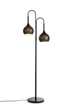 COCOmaison Vloerlampen>Arjen vloerlamp 2*E27 - Zwart/Goud