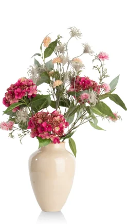 COCOmaison Kunstbloemen En -Planten>Ball Mum Spray H93cm - Oranje