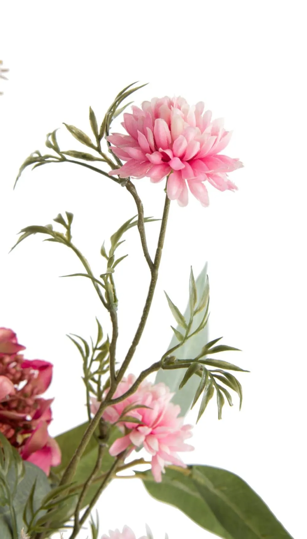 COCOmaison Kunstbloemen En -Planten>Ball Mum Spray H93cm - Oranje