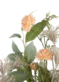 COCOmaison Kunstbloemen En -Planten>Ball Mum Spray H93cm - Oranje