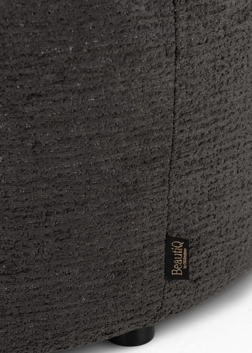 COCOmaison Poefs En Krukken>BeautiQ - Chic poef - rond 80 cm - Antraciet