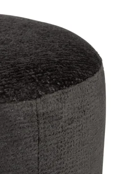 COCOmaison Poefs En Krukken>BeautiQ - Chic poef - rond 80 cm - Antraciet
