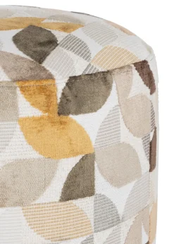 COCOmaison Poefs En Krukken>BeautiQ - Elite poef - rond 42 cm - Creme