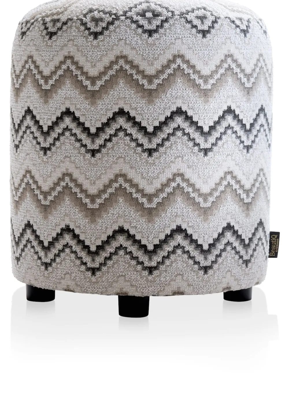 COCOmaison Poefs En Krukken>BeautiQ - Lush poef - rond 42 cm - Antraciet