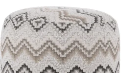 COCOmaison Poefs En Krukken>BeautiQ - Lush poef - rond 42 cm - Antraciet