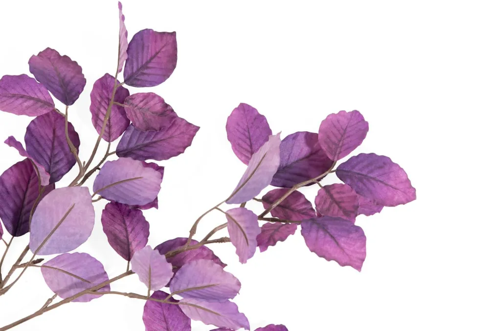 COCOmaison Kunstbloemen En -Planten>Beech Leaves Spray H95cm kunstbloem - Paars