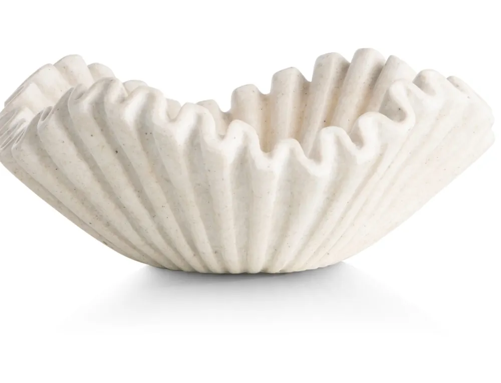 COCOmaison Tafelaccessoires>Bella schaal D28cm - Cremekleurig