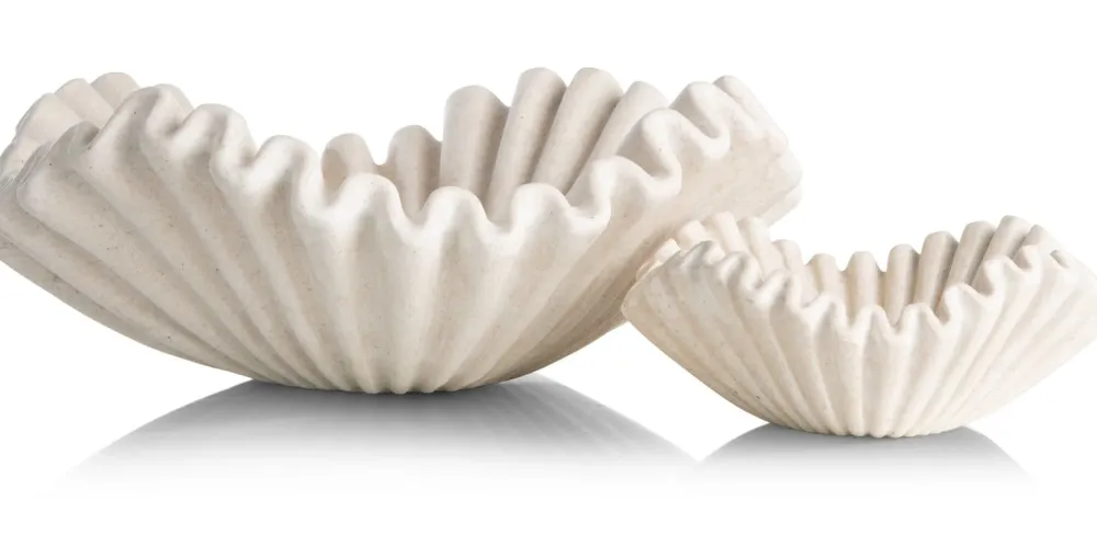 COCOmaison Tafelaccessoires>Bella schaal D28cm - Cremekleurig