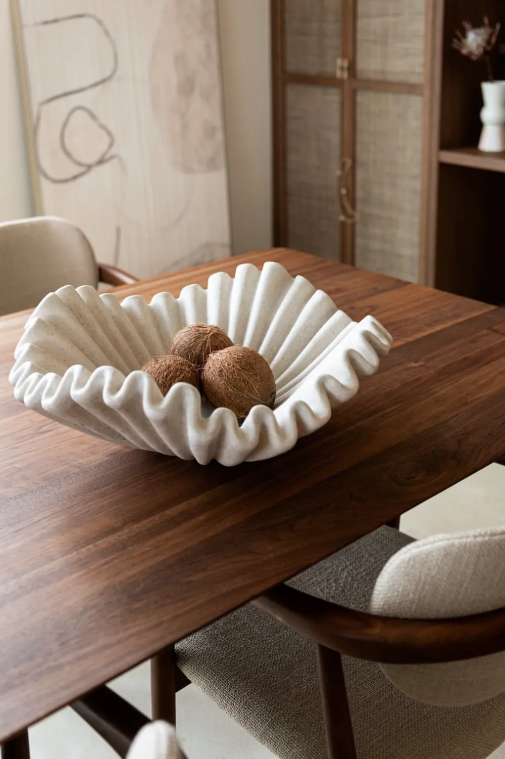 COCOmaison Tafelaccessoires>Bella schaal D51cm - Cremekleurig