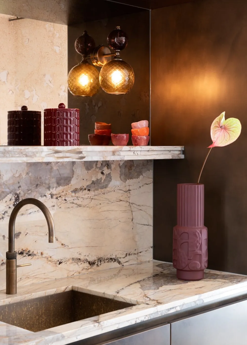 COCOmaison Potten En Bloempotten>Bisko pot H16.5cm - Bordeaux