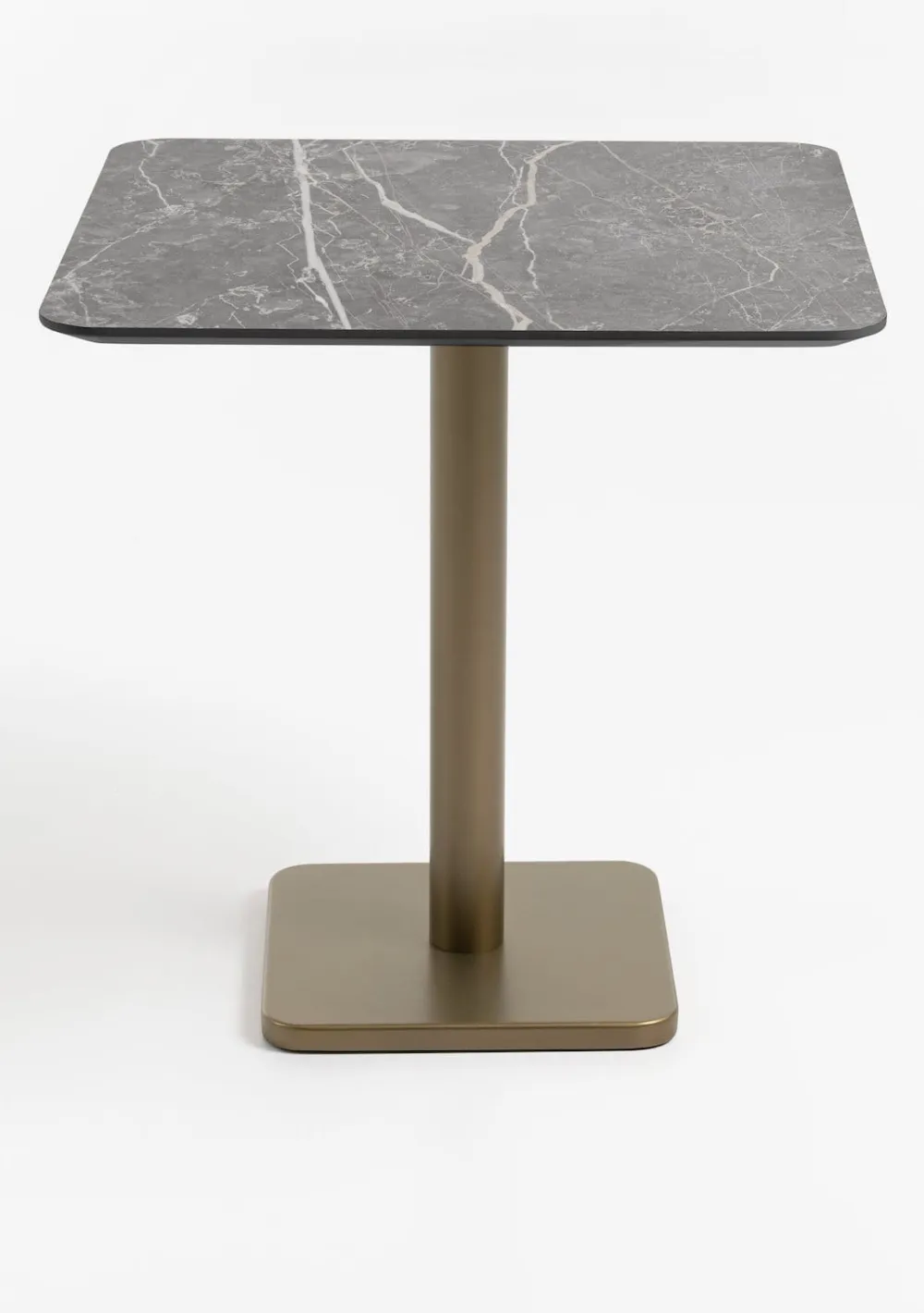 COCOmaison Bistro- En Bartafels>Brest bistrotafel marble light grey 75x75cm - Goud
