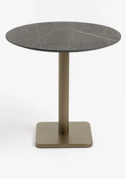 COCOmaison Bistro- En Bartafels>Brest bistrotafel marble onyx D80cm - Goud