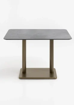 COCOmaison Bistro- En Bartafels>Brest bistrotafel stone anthracite 120x75cm - Goud