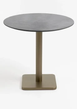 COCOmaison Bistro- En Bartafels>Brest bistrotafel stone anthracite D80cm - Goud