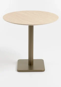 COCOmaison Bistro- En Bartafels>Brest bistrotafel Travertine D80cm - Goud