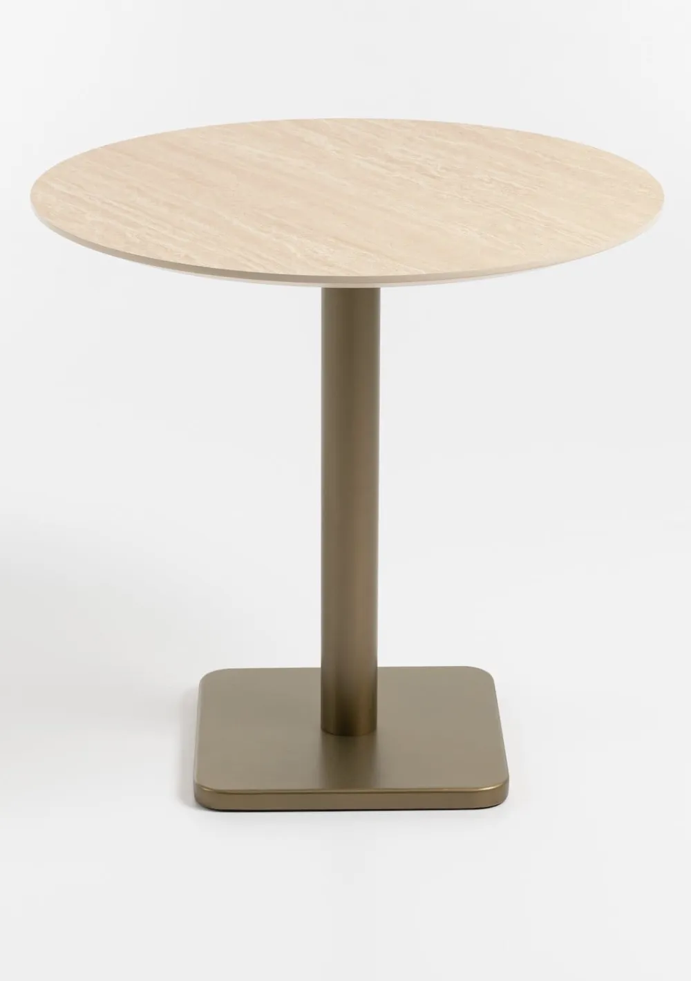 COCOmaison Bistro- En Bartafels>Brest bistrotafel Travertine D80cm - Goud