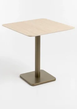 COCOmaison Bistro- En Bartafels>Brest bistrotafel Travertine 75x75cm - Goud