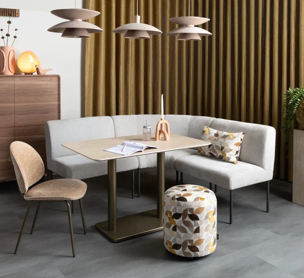COCOmaison Bistro- En Bartafels>Brest bistrotafel Travertine 120x75cm - Goud