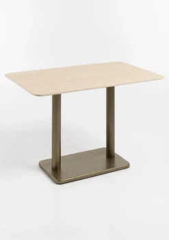 COCOmaison Bistro- En Bartafels>Brest bistrotafel Travertine 120x75cm - Goud