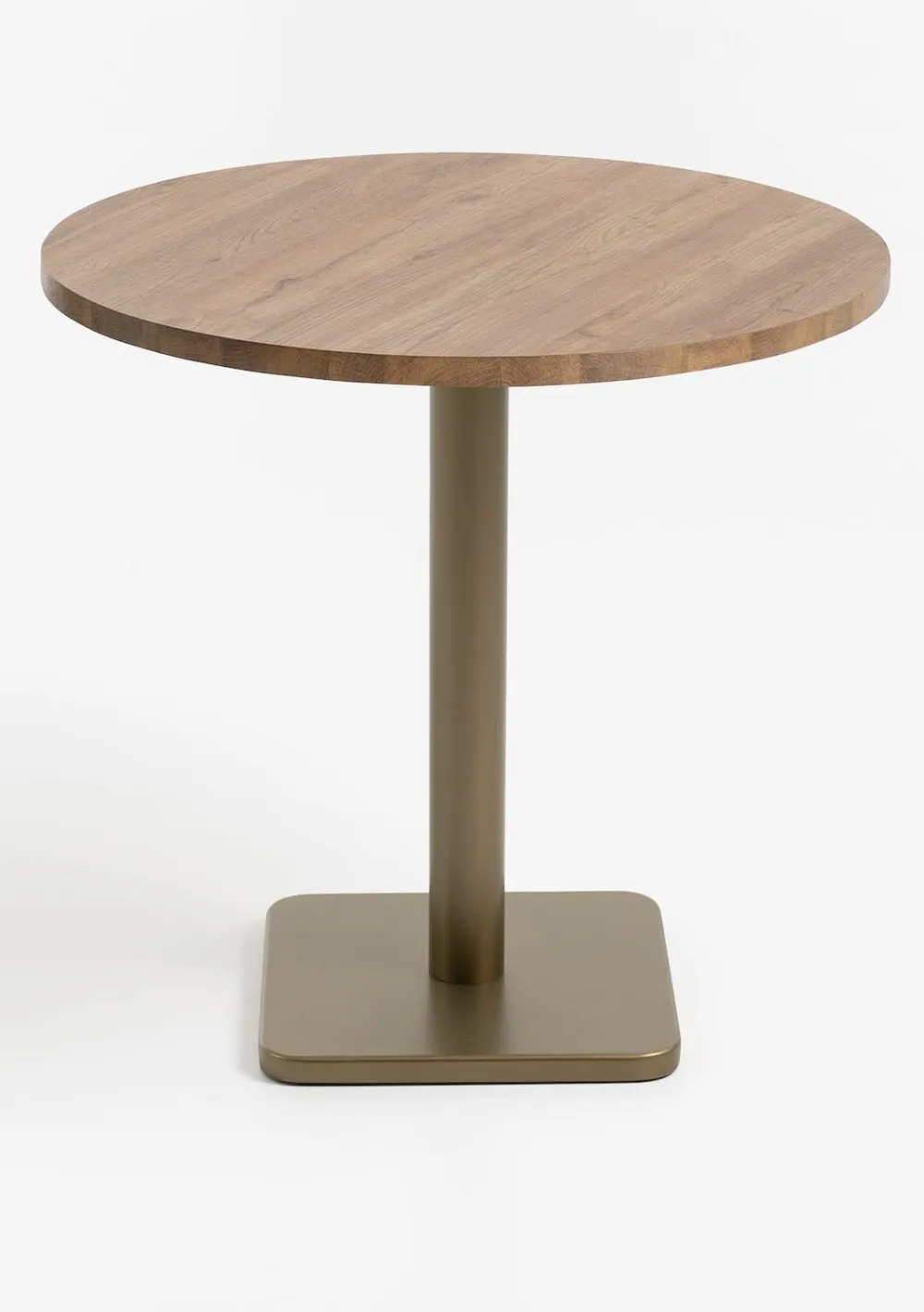 COCOmaison Bistro- En Bartafels>Brest bistrotafel vintage oak D80cm - Goud