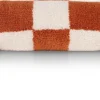COCOmaison Sierkussens>Check bolster kussen 15x50cm - Koper