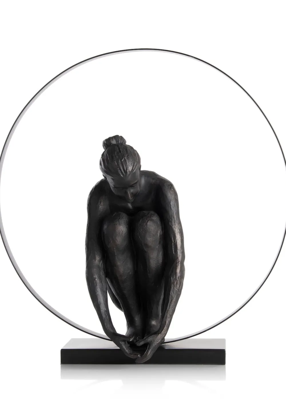 COCOmaison Beelden>Circle Lady beeld H54cm - Zwart
