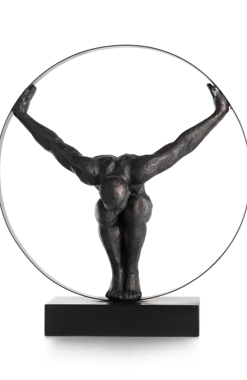COCOmaison Beelden>Circle Man beeld H58cm - Zwart