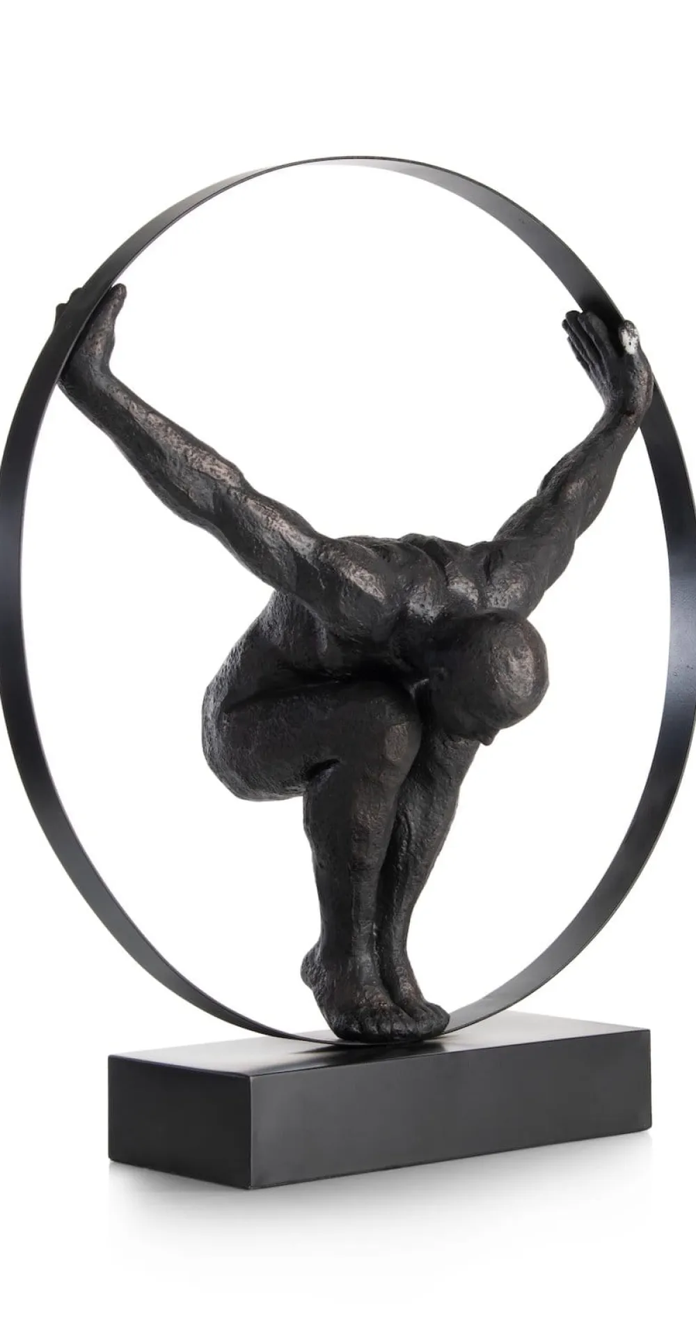 COCOmaison Beelden>Circle Man beeld H58cm - Zwart