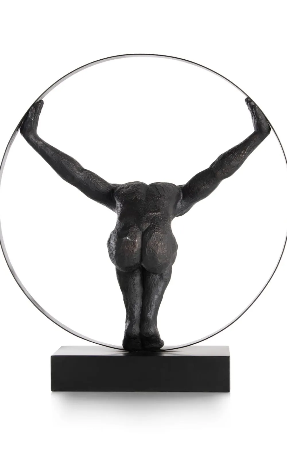COCOmaison Beelden>Circle Man beeld H58cm - Zwart