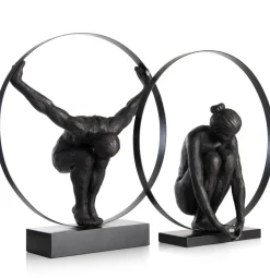 COCOmaison Beelden>Circle Man beeld H58cm - Zwart