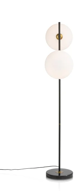 COCOmaison Vloerlampen>David vloerlamp 2*G9 - Zwart / antraciet