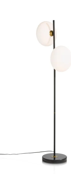 COCOmaison Vloerlampen>David vloerlamp 2*G9 - Zwart / antraciet