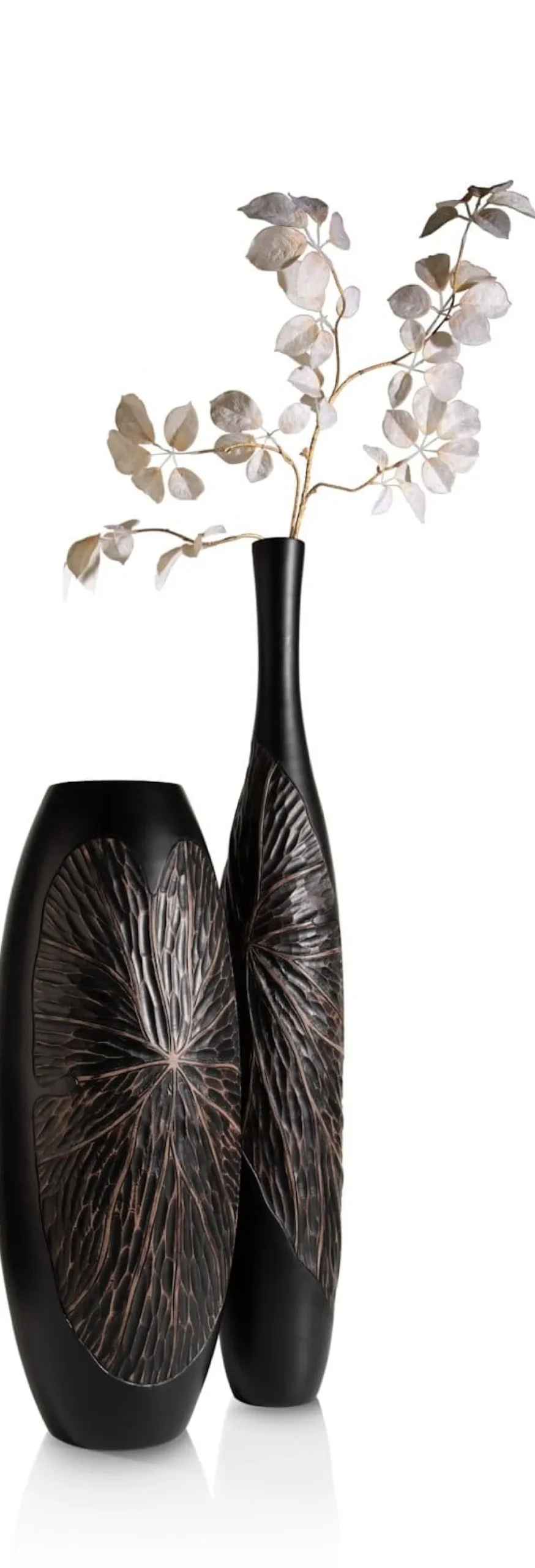 COCOmaison Vazen>Faye vaas H75cm - Zwart