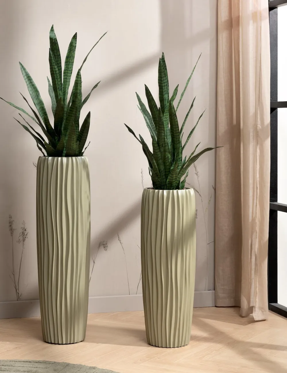 COCOmaison Potten En Bloempotten>Garda pot H117cm - Groen