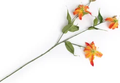 COCOmaison Kunstbloemen En -Planten>Gloriosa Spray kunstbloem H90cm - Oranje