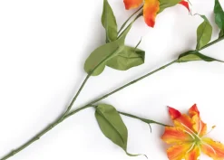 COCOmaison Kunstbloemen En -Planten>Gloriosa Spray kunstbloem H90cm - Oranje