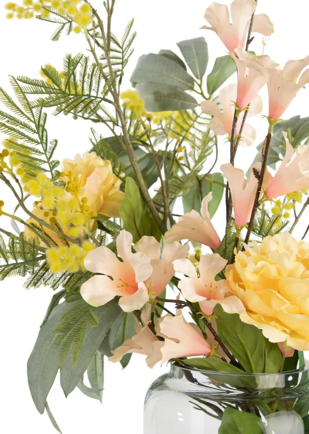 COCOmaison Kunstbloemen En -Planten>Hibiscus Branch H115cm kunstbloem - Oranje