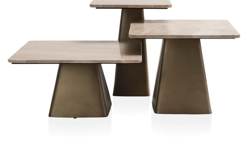 COCOmaison Bijzettafels>Issy bijzettafel H54cm - Cremekleurig