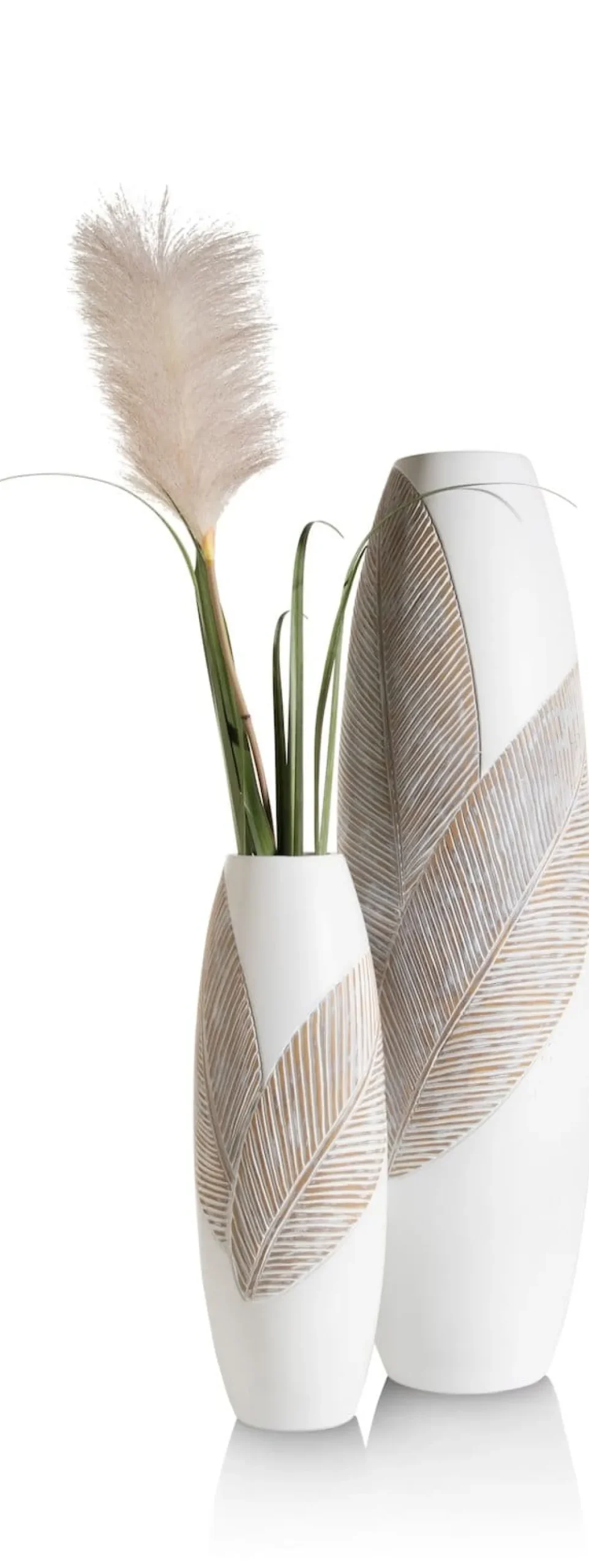 COCOmaison Vazen>Jolie vaas H45cm - Wit
