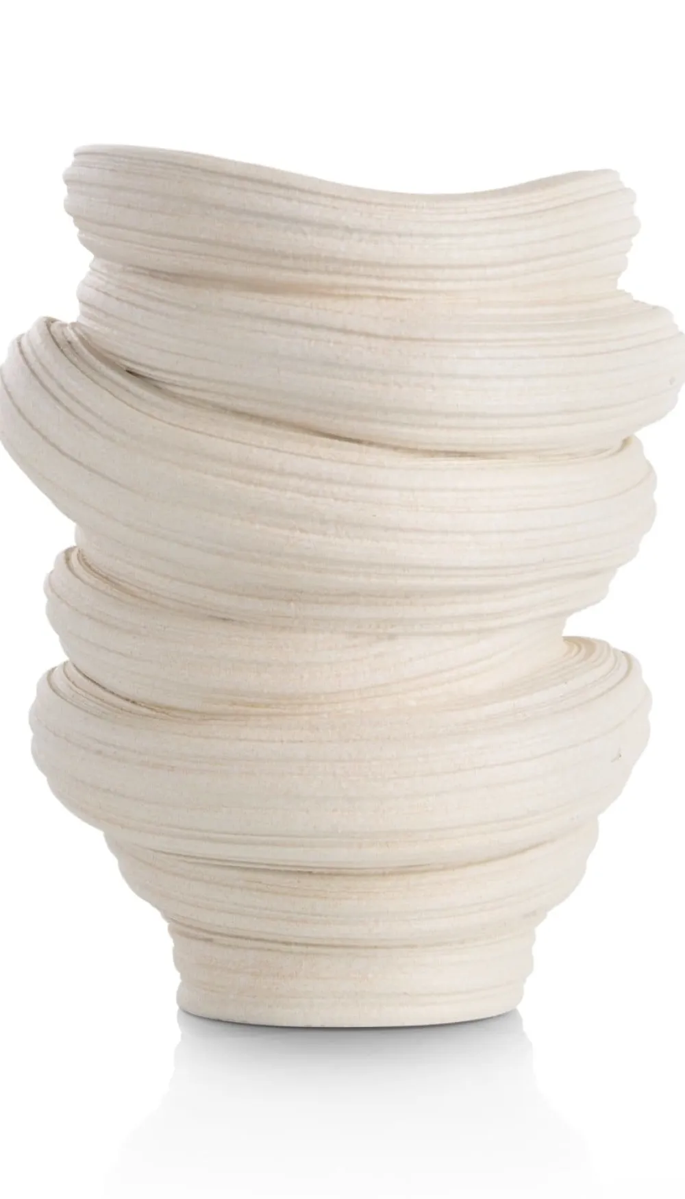 COCOmaison Vazen>Juul vaas H32,6cm - Cremekleurig