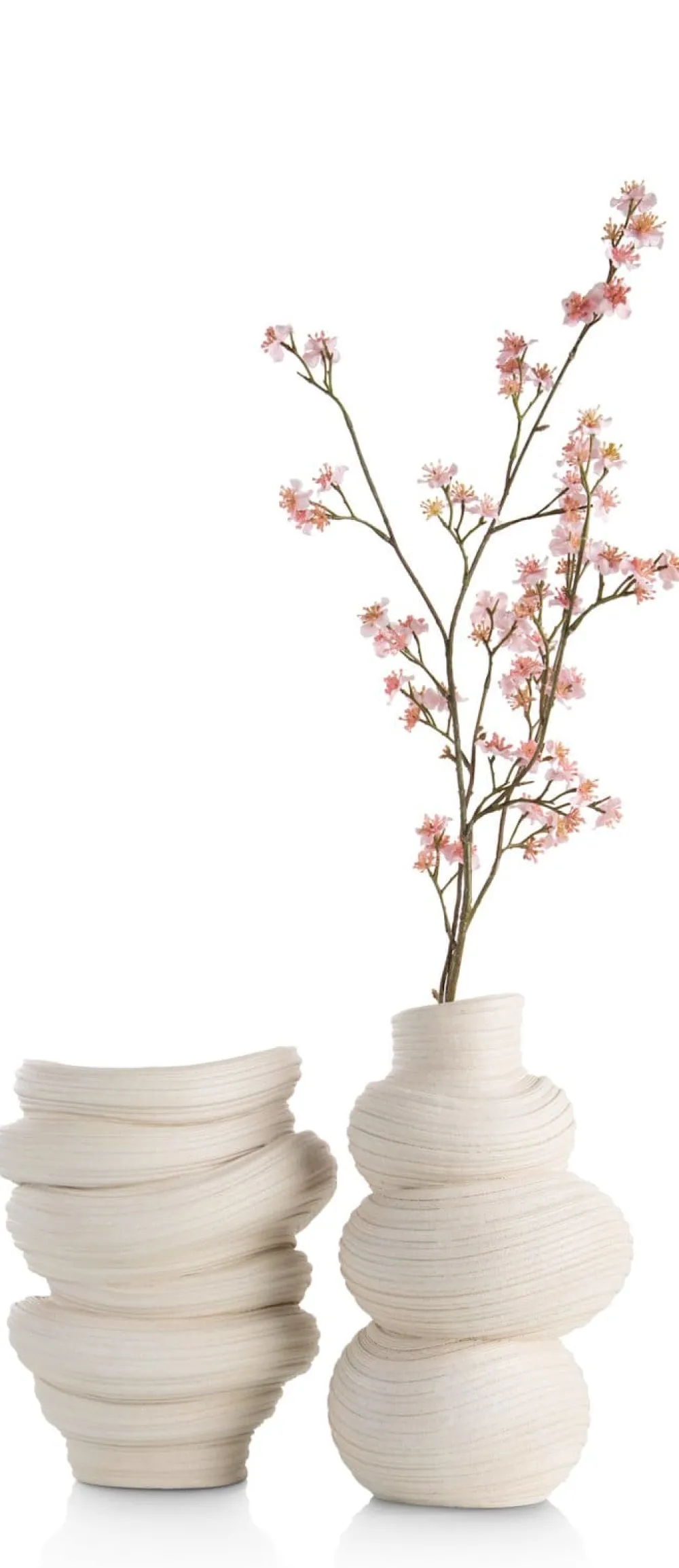 COCOmaison Vazen>Juul vaas H32,6cm - Cremekleurig