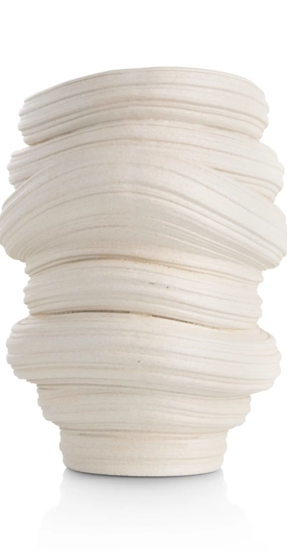 COCOmaison Vazen>Juul vaas H32,6cm - Cremekleurig